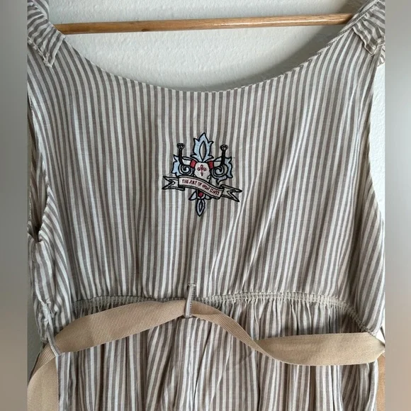 Odd Molly Stripe Embroidered Patch Boho Dress - Picture 5 of 6